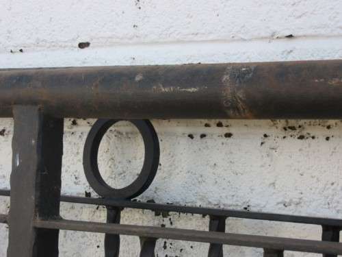 A superb 'job lot' of top-quality solid wrought iron balustrade sections (40 meters) RS17Sale