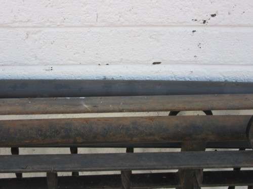 A superb 'job lot' of top-quality solid wrought iron balustrade sections (40 meters) RS17Sale