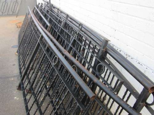 A superb 'job lot' of top-quality solid wrought iron balustrade sections (40 meters) RS17Sale