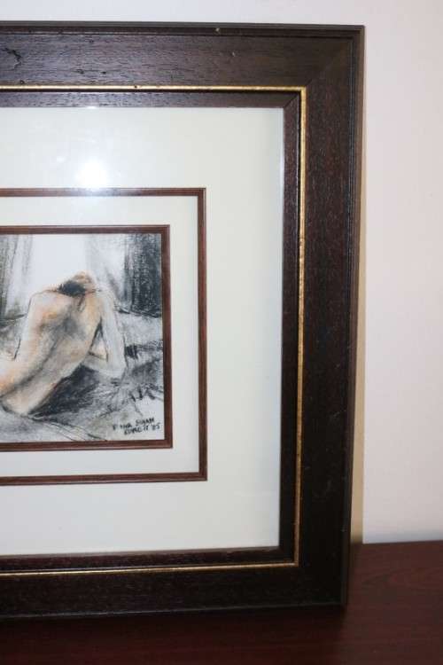 A magnificent original signed Fiona Rowett framed "Nude" pastel artwork - remarkable art - RS17AB