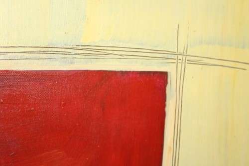 A stunning signed "L. Simon" box-framed oil on canvas abstract painting - RS17AB - RS17Sale