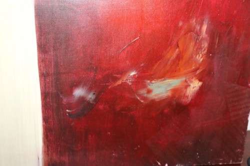 A stunning signed box-framed oil on canvas abstract painting - vibrant art - RS17AB - RS17Sale