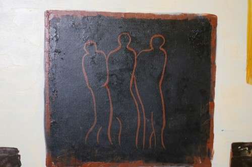 A stunning signed M. Johann box-framed oil on canvas abstract painting; lovely art - RS17AB RS17Sale