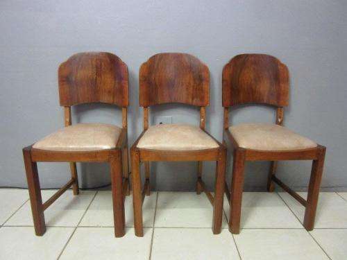 Three fabulous vintage mid-century curved-back dining/ occasional chairs - bid/chair / RS17Sale