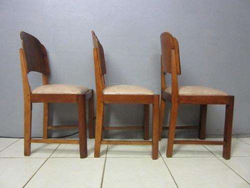 Three fabulous vintage mid-century curved-back dining/ occasional chairs - bid/chair / RS17Sale