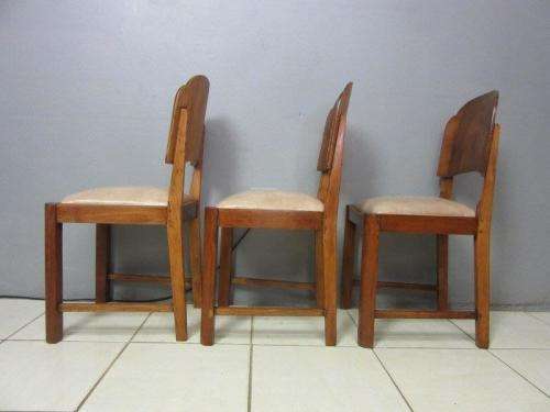 Three fabulous vintage mid-century curved-back dining/ occasional chairs - bid/chair / RS17Sale