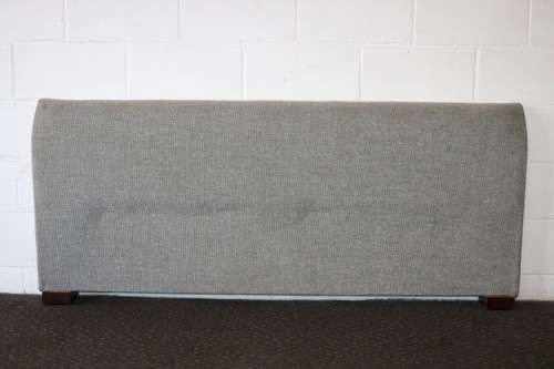 A stunning modern (lower) Grey Queen-size bed headboard in a durable quality fabric!RS17Bed