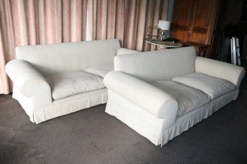 2x top quality XL Coricraft (2,5m long) fabric sofa couches in excellent condition - price/couch