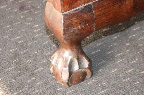 Two Imbuia ball and claw single beds  headboards, footboards - great for a shared bedroom.RS17Bed