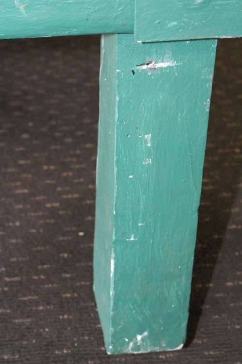 A rustic wooden painted occasional table on castors - perfect to re-paint/ shabby chic - RS17Sale