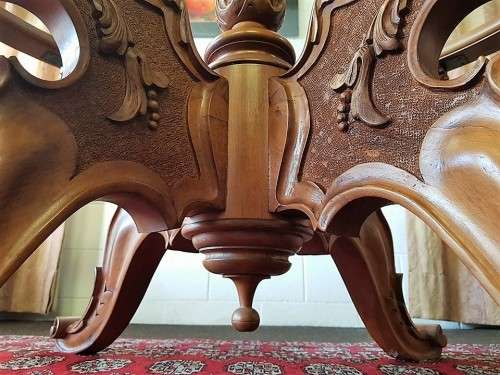 PRICE REDUCED! Antique Victorian Walnut dining room suite w exquisitely carved detailing - STUNNING