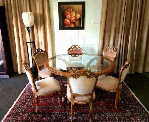 PRICE REDUCED! Antique Victorian Walnut dining room suite w exquisitely carved detailing - STUNNING