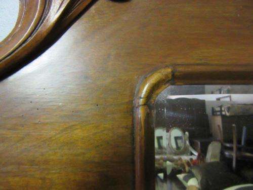 **RS17** An incredible carved Rosewood buffet mirror w stunning scroll detailing and bevelled mirror