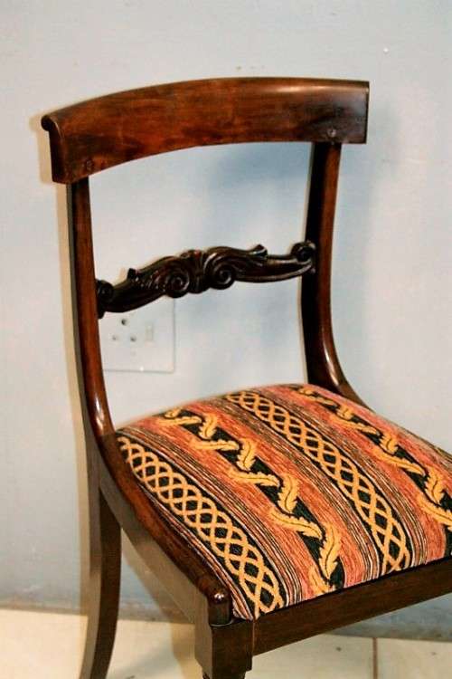Awesome solid teak occasional chair w/ a beautiful upholstered seat in awesome condition - RS17Sale