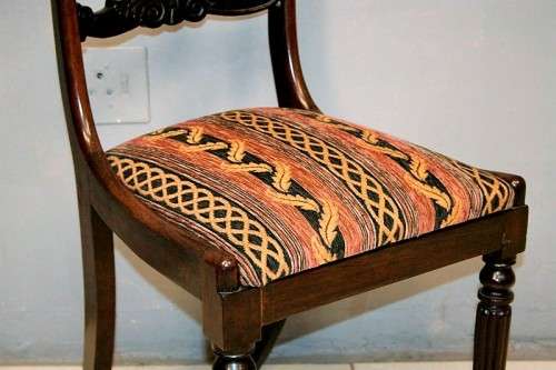 Awesome solid teak occasional chair w/ a beautiful upholstered seat in awesome condition - RS17Sale