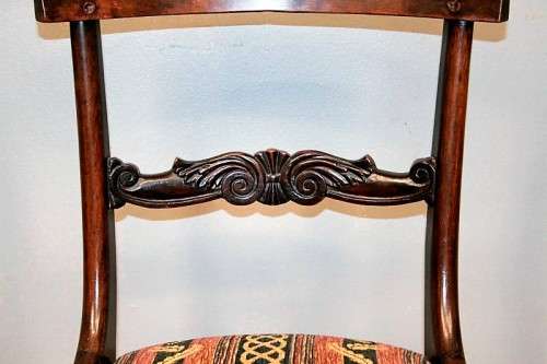 Awesome solid teak occasional chair w/ a beautiful upholstered seat in awesome condition - RS17Sale