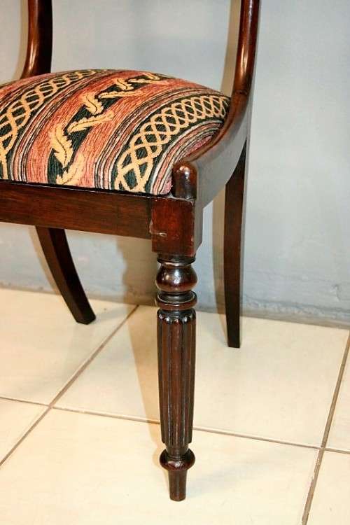 Awesome solid teak occasional chair w/ a beautiful upholstered seat in awesome condition - RS17Sale