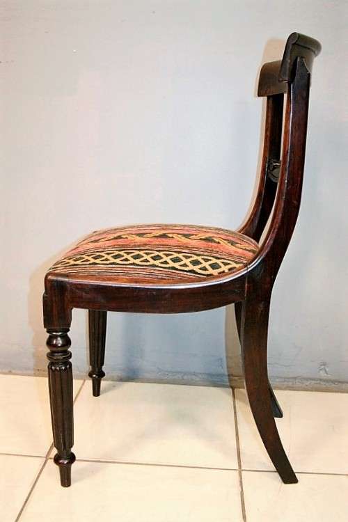 Awesome solid teak occasional chair w/ a beautiful upholstered seat in awesome condition - RS17Sale