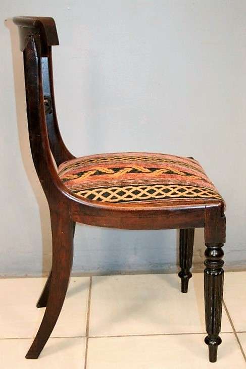 Awesome solid teak occasional chair w/ a beautiful upholstered seat in awesome condition - RS17Sale