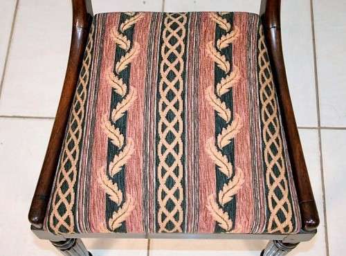 Awesome solid teak occasional chair w/ a beautiful upholstered seat in awesome condition - RS17Sale