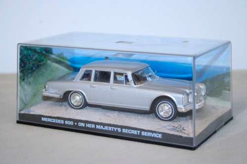 A James Bond 007 "Mercedes 600" die cast model car from the movie "On her Majesty's secret service"