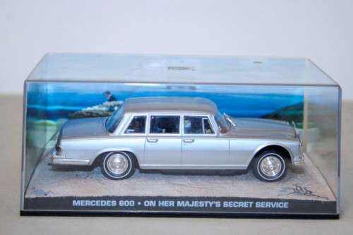 A James Bond 007 "Mercedes 600" die cast model car from the movie "On her Majesty's secret service"