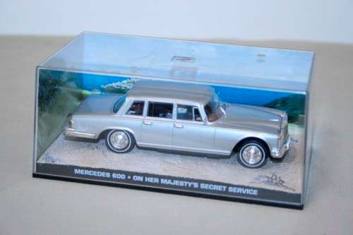 A James Bond 007 "Mercedes 600" die cast model car from the movie "On her Majesty's secret service"