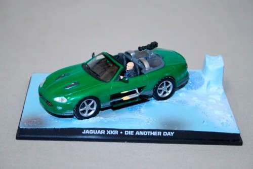 A collectable James Bond 007 "Jaguar XKR" die cast model car from the movie "Die another day"