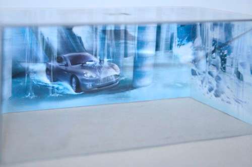 A collectable James Bond 007 "Jaguar XKR" die cast model car from the movie "Die another day"