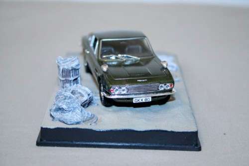 A James Bond 007 Aston Martin DBS die cast model car from the movie "On her Majesty's secret service