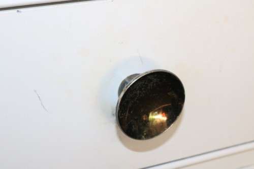 A lovely vintage white dressing table, side table and stool - lovely bedroom set in great condition