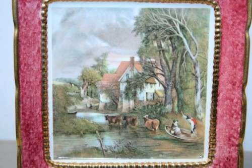 A superb pair of vintage "Lancaster & Sandland" porcelain plates w/ "John Constable" transfer prints
