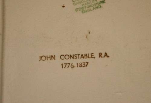 A superb pair of vintage "Lancaster & Sandland" porcelain plates w/ "John Constable" transfer prints