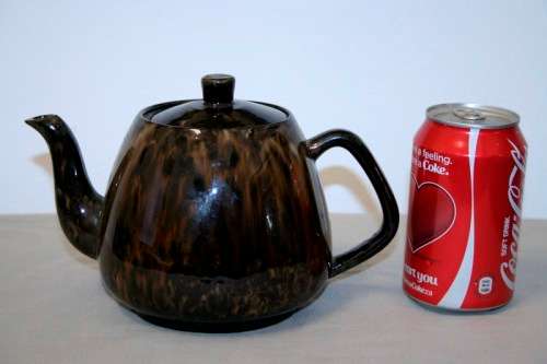 A gorgeous vintage brown-glazed "Viking of England" ceramic collectable teapot in awesome condition