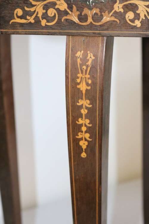 A wonderful Italian-made sewing box/ table with French lacquer detailing and a music box - stunning!