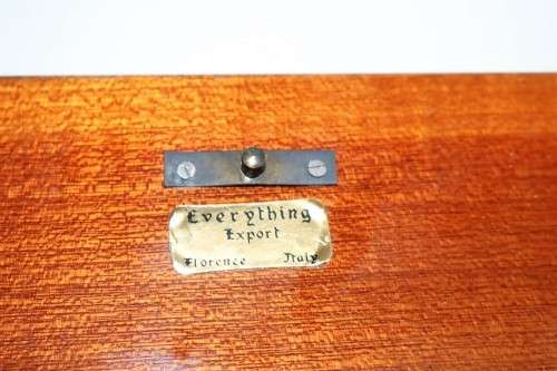 A wonderful Italian-made sewing box/ table with French lacquer detailing and a music box - stunning!