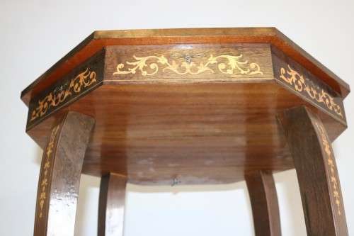 A wonderful Italian-made sewing box/ table with French lacquer detailing and a music box - stunning!