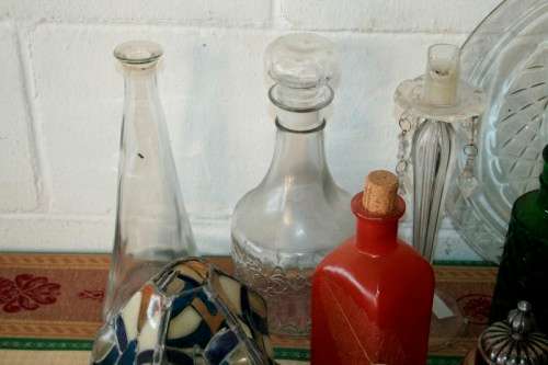 "Job Lot" An awesome collection of assorted glassware incl stained glass & much more; RS17Sale