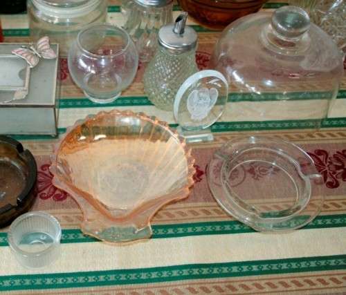 "Job Lot" An awesome collection of assorted glassware incl stained glass & much more; RS17Sale