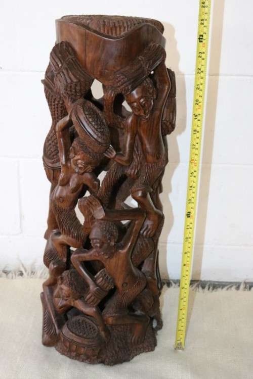 A stunning wooden heavy "African family carving" - wonderfully done and perfect on display!!!