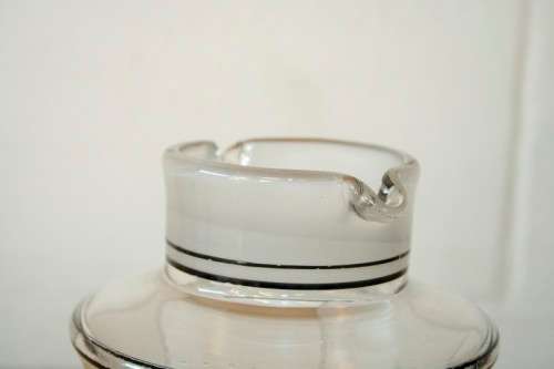 A superb rare antique Art Deco cocktail shaker with two pour spouts & hand painted period detailing