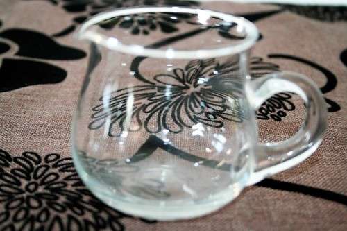 An awesome glass milk jug and sugar bowl set in stunning condition - perfect for demitasse cups