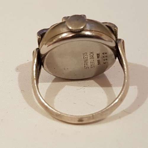 An incredibly rare antique Art Deco Swiss made "Union Special" 17 Jewel Incabloc ladies ring-watch