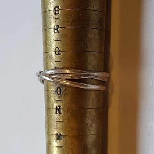 An awesome silver 3-ring "Russian Wedding Ring" in good condition