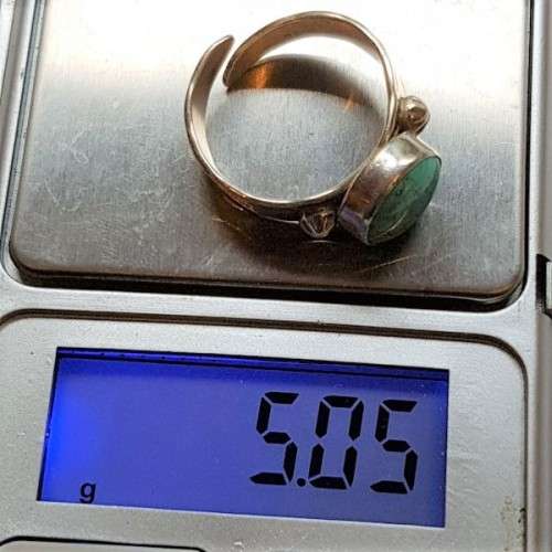 A superb vintage original (signed) T Benally sterling silver Navajo (Native American) Turquoise ring