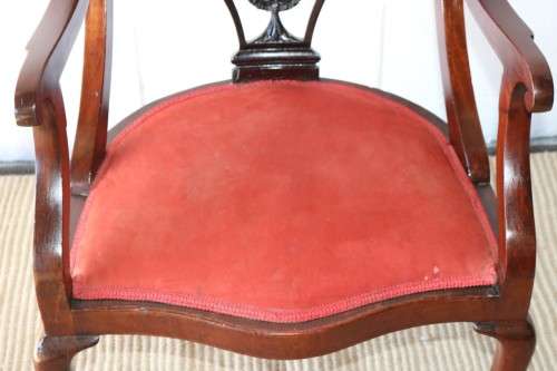 A stunning antique Edwardian occasional armchair with magnificent carved detailing - amazing!