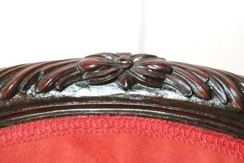 A stunning antique Edwardian occasional armchair with magnificent carved detailing - amazing!