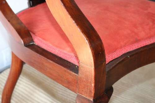 A stunning antique Edwardian occasional armchair with magnificent carved detailing - amazing!