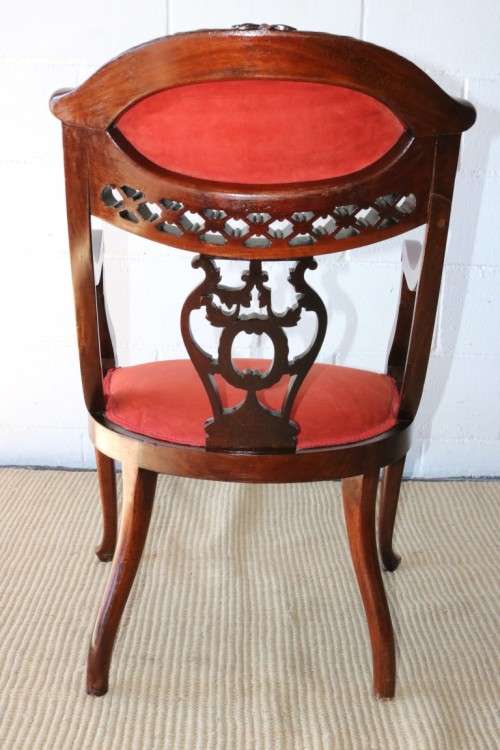 A stunning antique Edwardian occasional armchair with magnificent carved detailing - amazing!