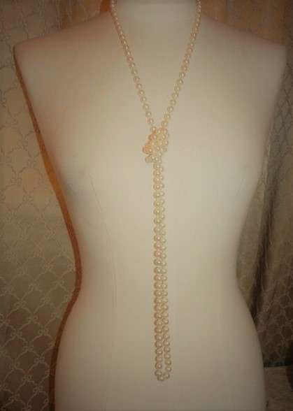 A beautiful 136cm endless-strand of ivory-white Japanese Akoya cultured pearls in stunning condition